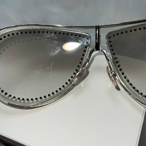 GUCCI NEW AUTHENTIC 1566 S/STRASS SWAROVSKI CRYSTAL AVIATOR SUNGLASSES (GREY MS) - Picture 10 of 17